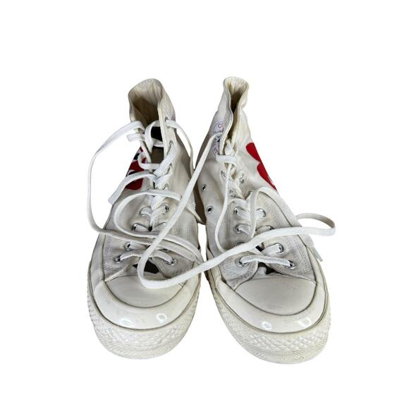 Converse Comme des Garçons Play Chuck Taylor High Milk Heart Men 9 Women 11 - Picture 3 of 9